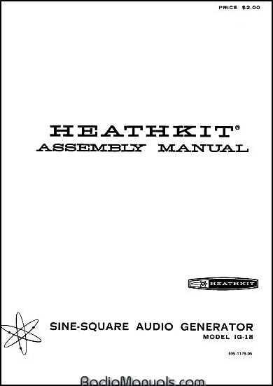 Heathkit IG-18 Assembly and Instruction Manual